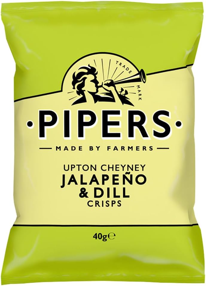 Pipers Upton Cheyney Jalapeno & Dill Crisps 40g