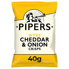Pipers Wyke Cheddar & Onion Crisps 40g