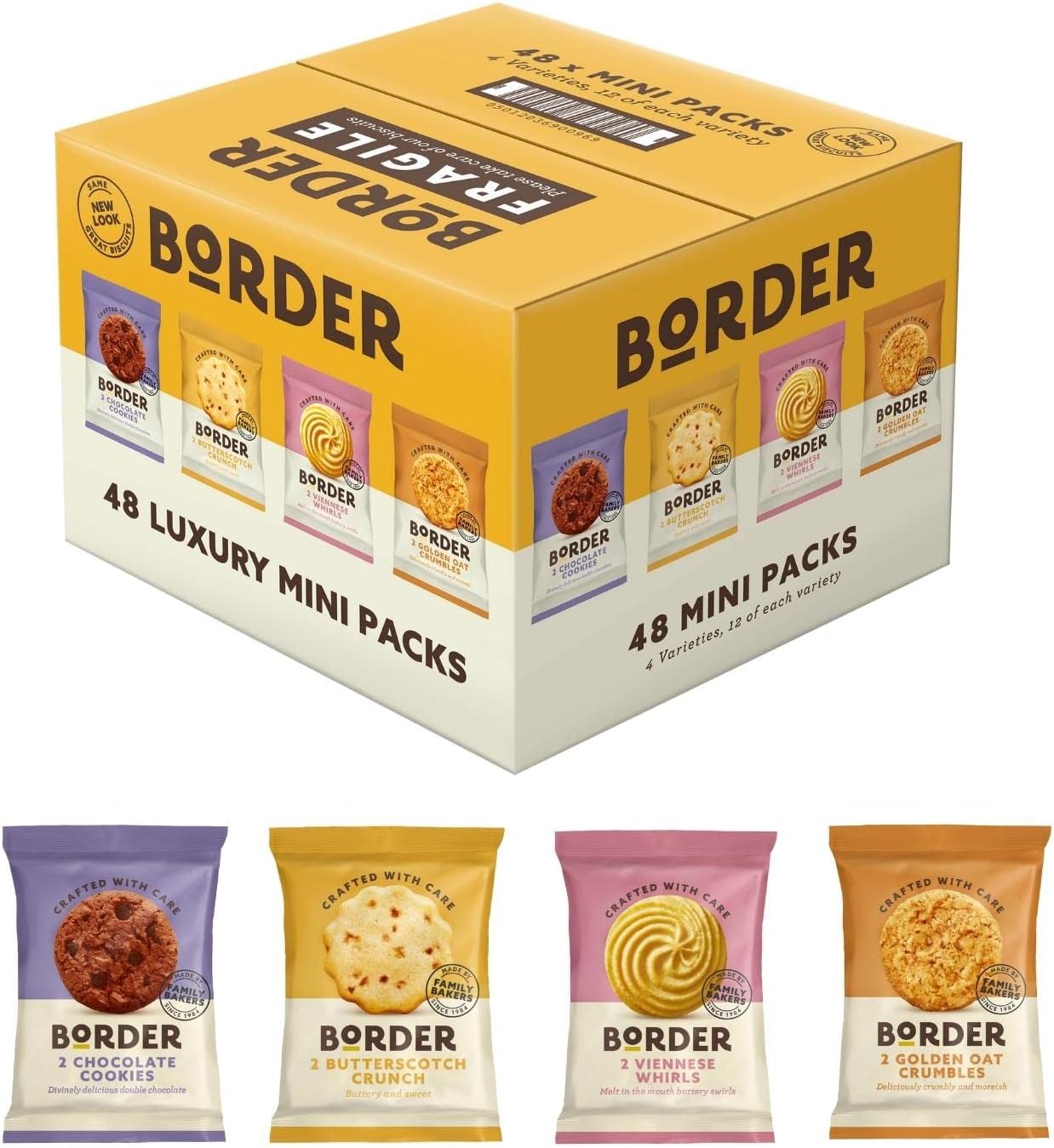 Border Multipack Biscuits - Individually Wrapped - Treat Customers, Guests, or Yourself to the Ideal Biscuits Gift Set - 48