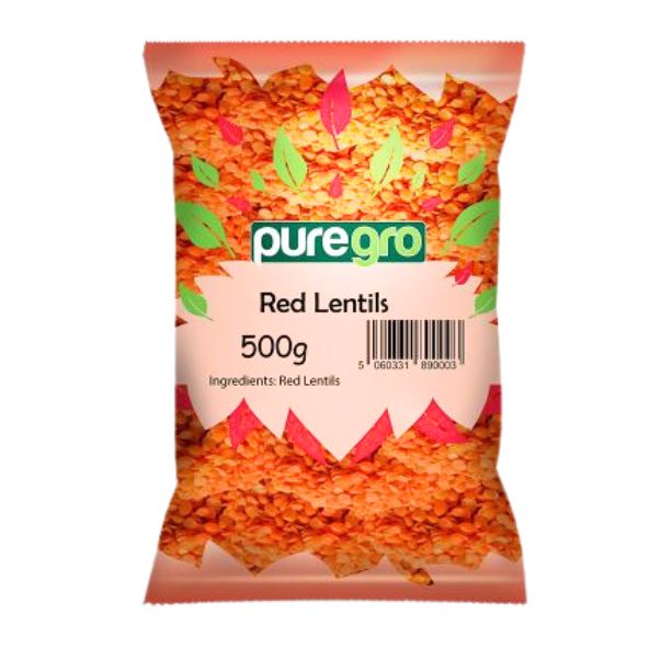 Puregro Red Lentils 500g