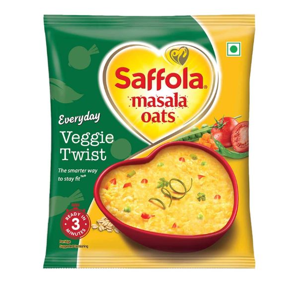 Saffola Masala Oats Viggie Twist 40 gm - 3 Pack