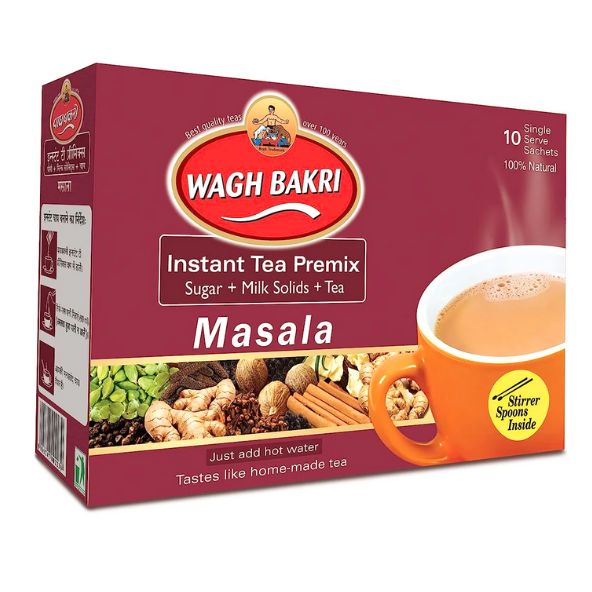 Wagh Bakri 2 In 1 Instant Tea Premix (Masala) (10 Sachets) No Sugar