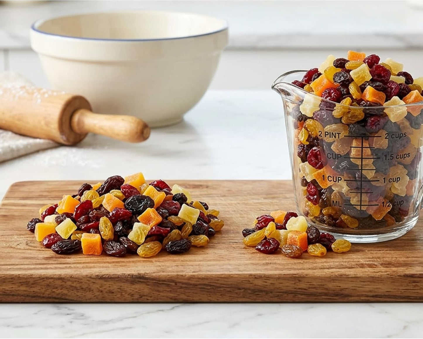 Dry Fruit Mix 1 kg – Raisins, Sultanas, Mango, Pineapple diced, Cranberries – Trail Mix