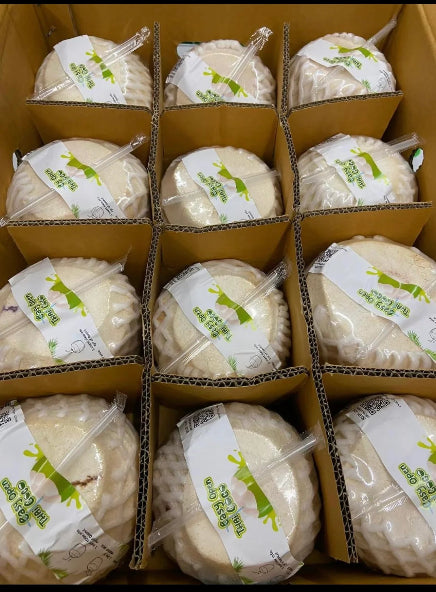 Fresh Thai Young Drinking Coconuts - Box of 12 Coconuts with Straws