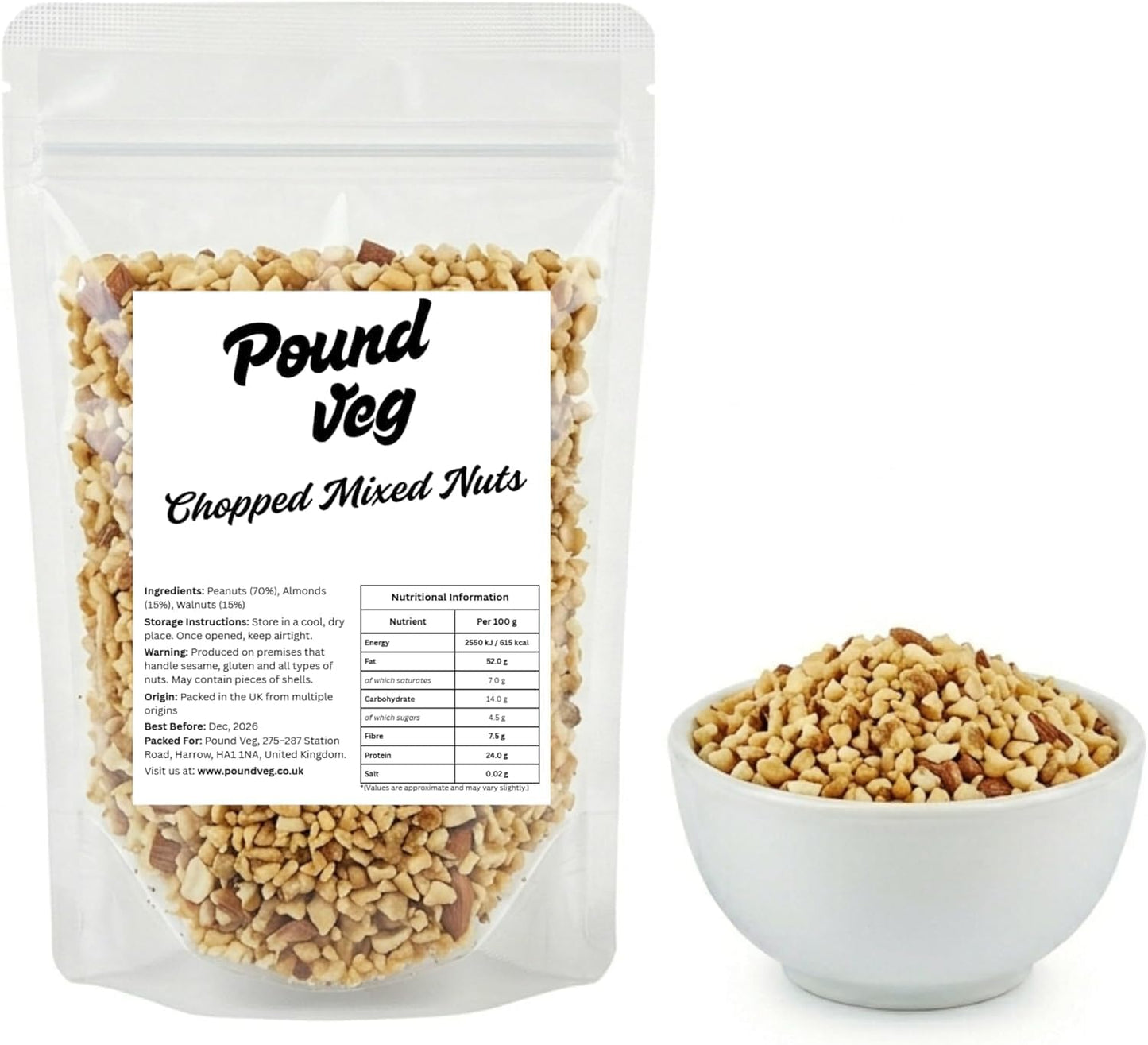Mixed Nuts Chopped - 1kg
