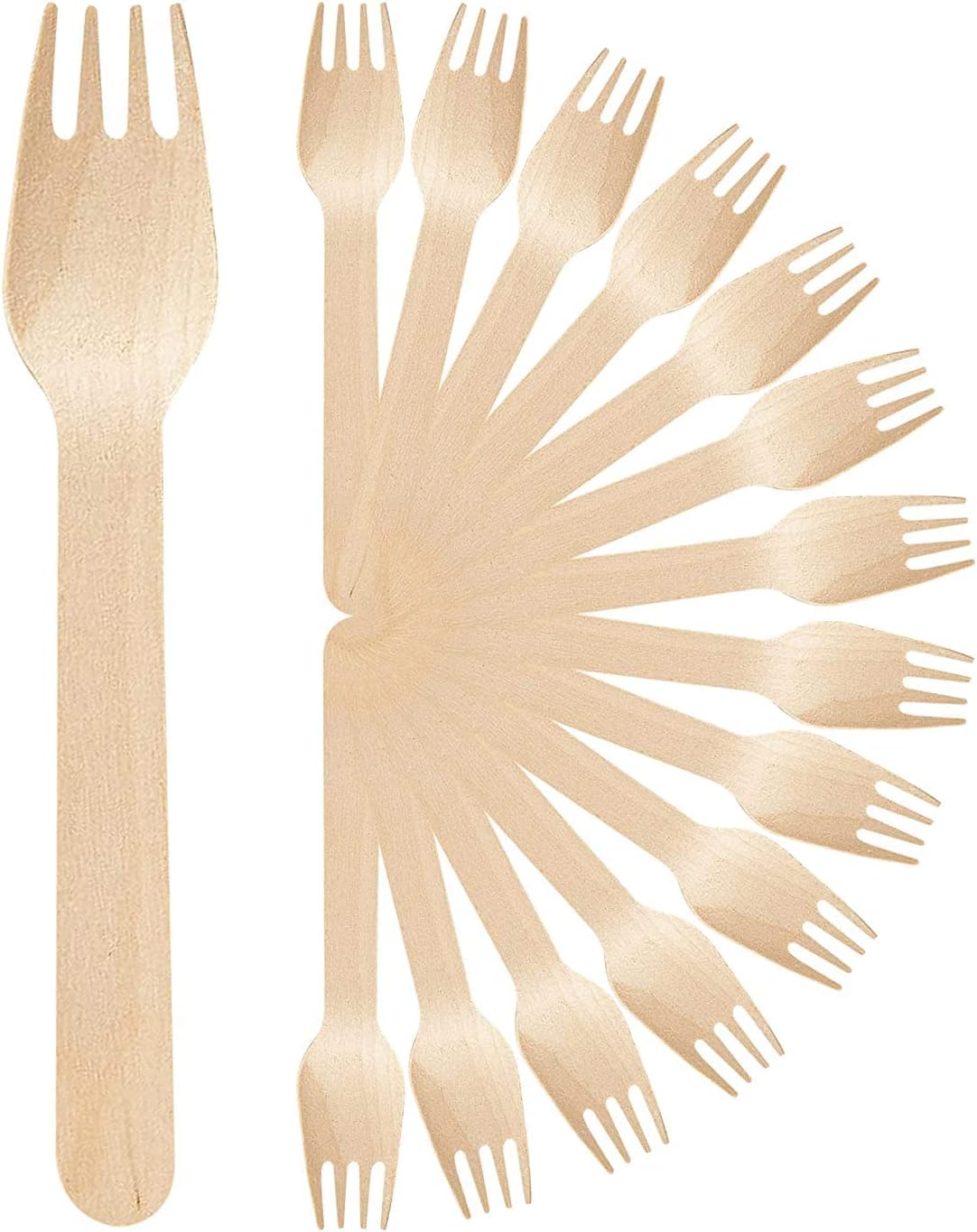 Fork wooden - Biodegradable Compostable Disposable Cutlery 100% Birchwood