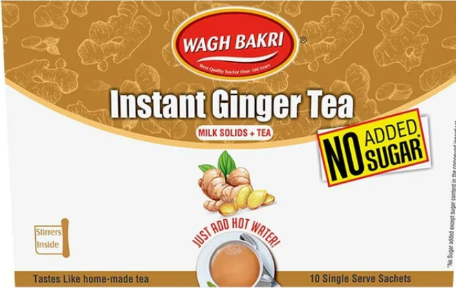 Wagh Bakri 3 in 1 Instant Tea Premix (Ginger) - No added Sugar