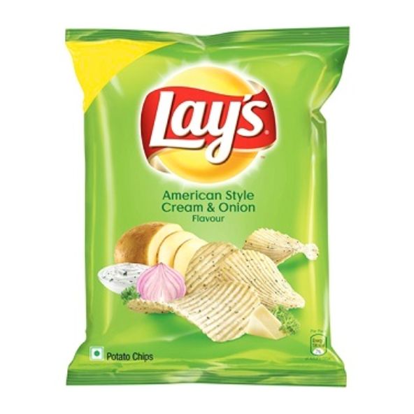 Lays American Style Cream & Onion Flavour (Pack of 2)