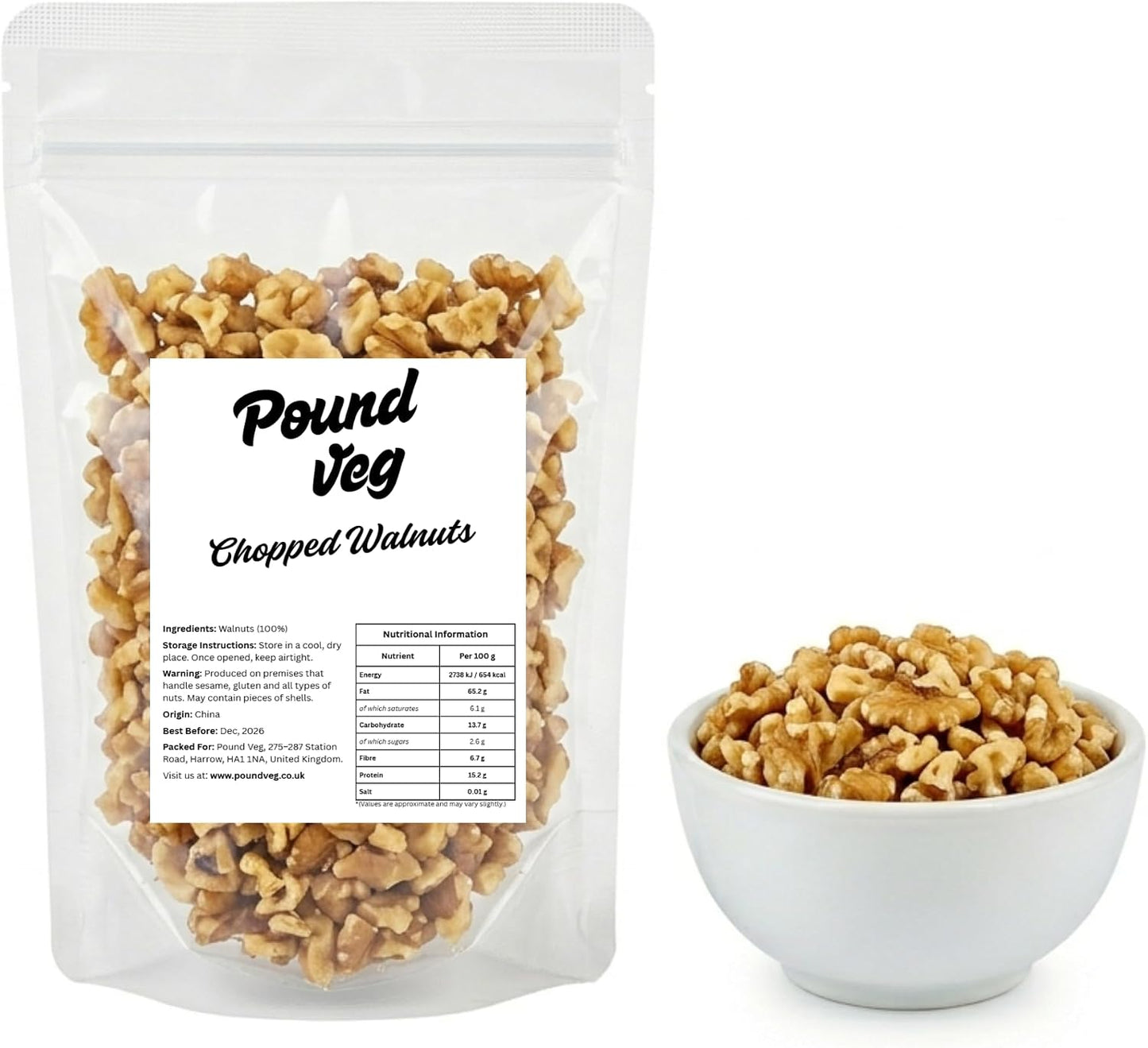 Broken Walnuts Halves & Pieces – 1 KG