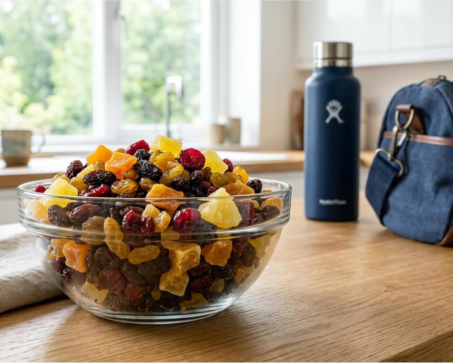 Dry Fruit Mix 1 kg – Raisins, Sultanas, Mango, Pineapple diced, Cranberries – Trail Mix