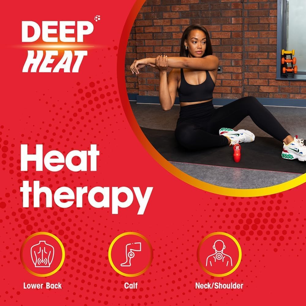 Deep Heat Muscle Massage Roll-On Lotion 50ml pack of 3