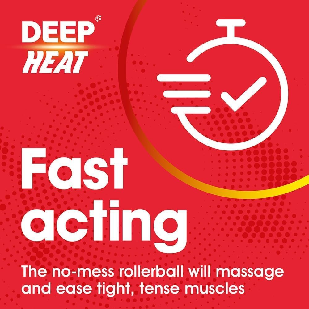 Deep Heat Muscle Massage Roll-On Lotion 50ml pack of 3